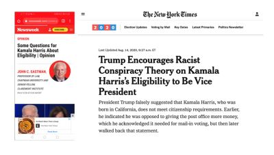 The New York Times (and Google) Profit from Racist Conspiracy Theory about Kamala Harris